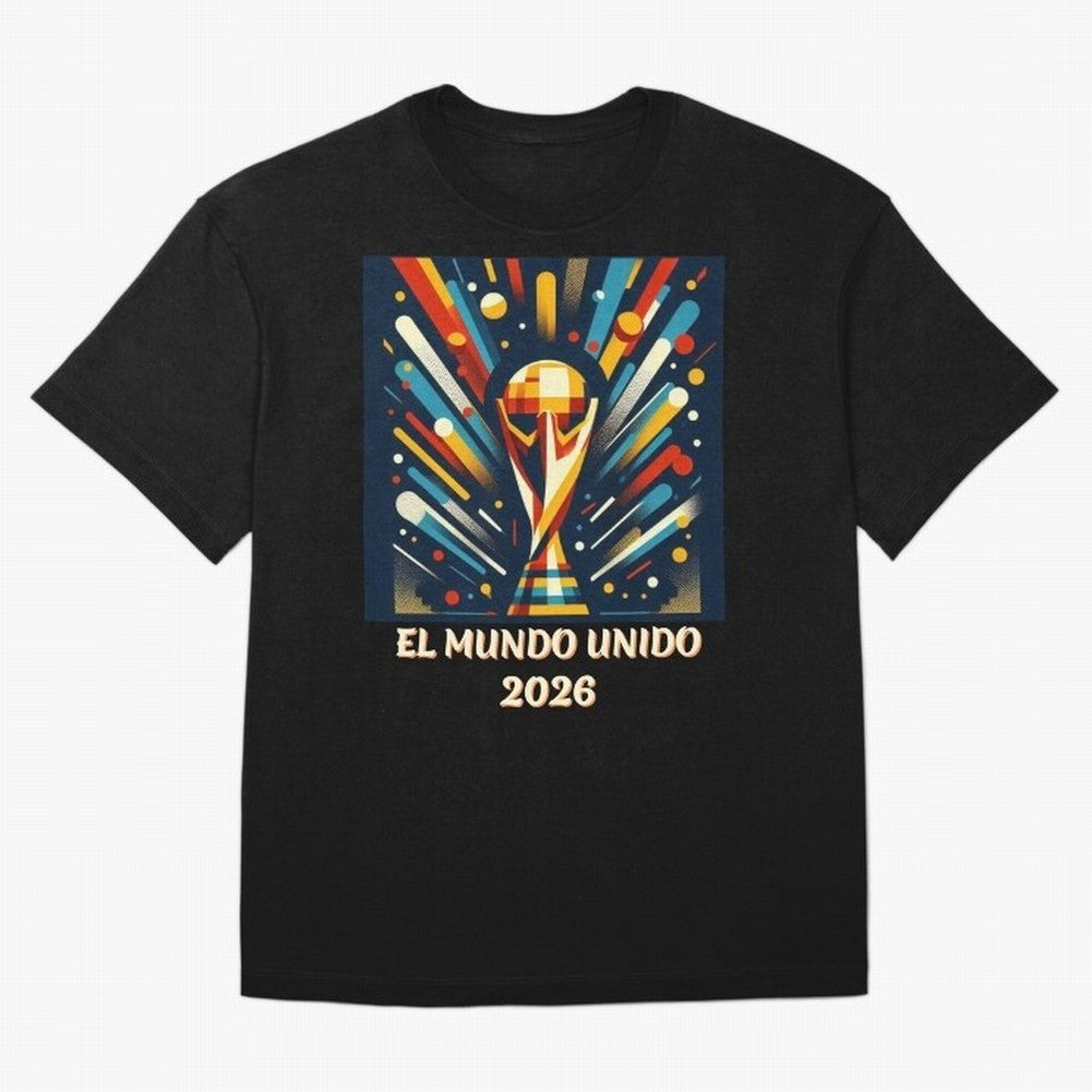 2026 World Cup The United World - Modern Geometric Art Oversized T-Shirt Spotlight FIFA World Cup 2026 Group Stage for Fans of Mbappe and England, France and Netherlands, Bringing Classic Soccer Heritage, Championship Pressure, Fan Loyalty and