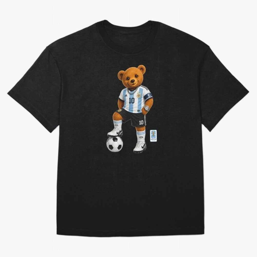 Argentina Soccer Bear World Cup Teddy Bear Oversized T-Shirt Bring World Football Passion into FIFA World Cup 2026 USA Canada Mexico for Fans of Neymar and Netherlands, Bringing Sports Nostalgia, International Competition, Famous Players and