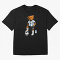 Argentina Soccer Bear World Cup Teddy Bear Oversized T-Shirt Bring World Football Passion into FIFA World Cup 2026 USA Canada Mexico for Fans of Neymar and Netherlands, Bringing Sports Nostalgia, International Competition, Famous Players and