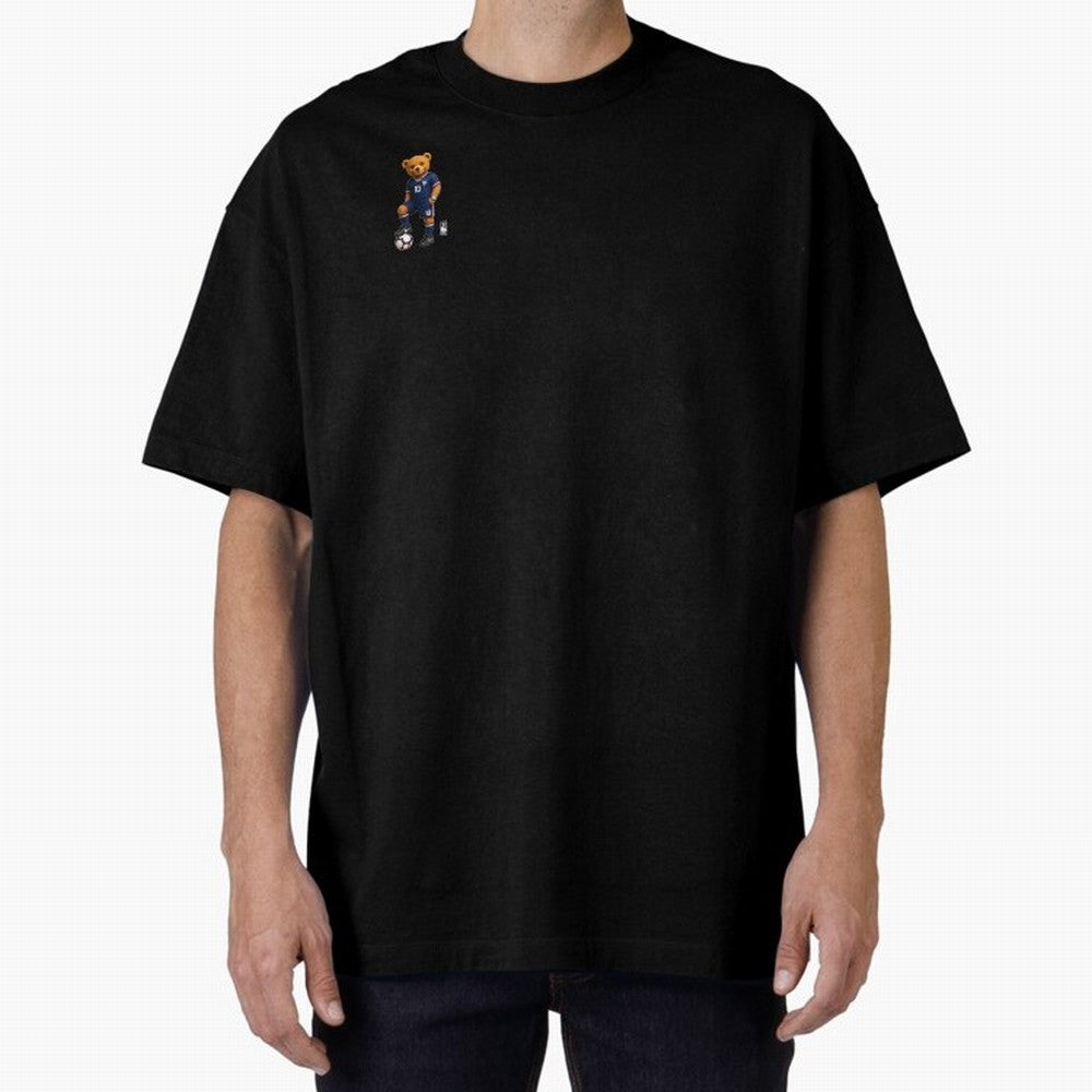 France Soccer Bear World Cup Teddy Bear Oversized T-Shirt Treasure Match Day Hype around FIFA World Cup 2026, Mbappe and Neymar, Spain and Netherlands, Retro Football Energy, Iconic Rivalries, Trophy Chase Drama and Stadium Atmosphere; Ideal for