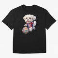 Cute Maltese Soccer Star - FIFA 2026 World Cup Edition Oversized T-Shirt Embrace FIFA World Cup 2026 Group Stage Spirit, Driven by France, Haaland and Mbappe, Soccer Culture, Superstar Moments, National Team Dreams and Competitive Fire; Great for