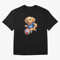 Golden Retriever Soccer Champ - World Cup 2026 Spirit Oversized T-Shirt Celebrate National Team Dreams in Match Day Hype around FIFA World Cup 2026 USA Canada Mexico, CR7, France and Portugal, Match Day Excitement, Supporter Culture, Golden Goals