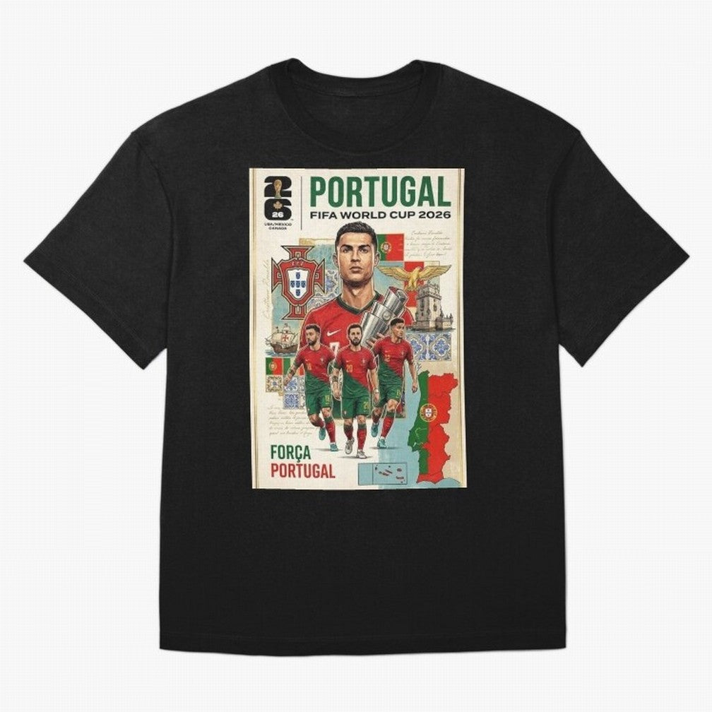 Portugal 2026 ¨C In Search of Glory Oversized T-Shirt Celebrate the Road through FIFA World Cup 2026 Group Stage for Fans of Mbappe and Neymar and Spain, Bringing Football Passion, Legendary Performances, Festival Vibes and Supporter Community;