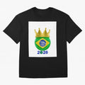 Brazil Football Champion Crown 2026 Oversized T-Shirt Bring International Match Energy to FIFA World Cup 2026 USA Canada Mexico Spirit, Centered on Brazil, Cristiano Ronaldo, Haaland and CR7, Supporter Pride, Iconic Celebrations, Legendary Names