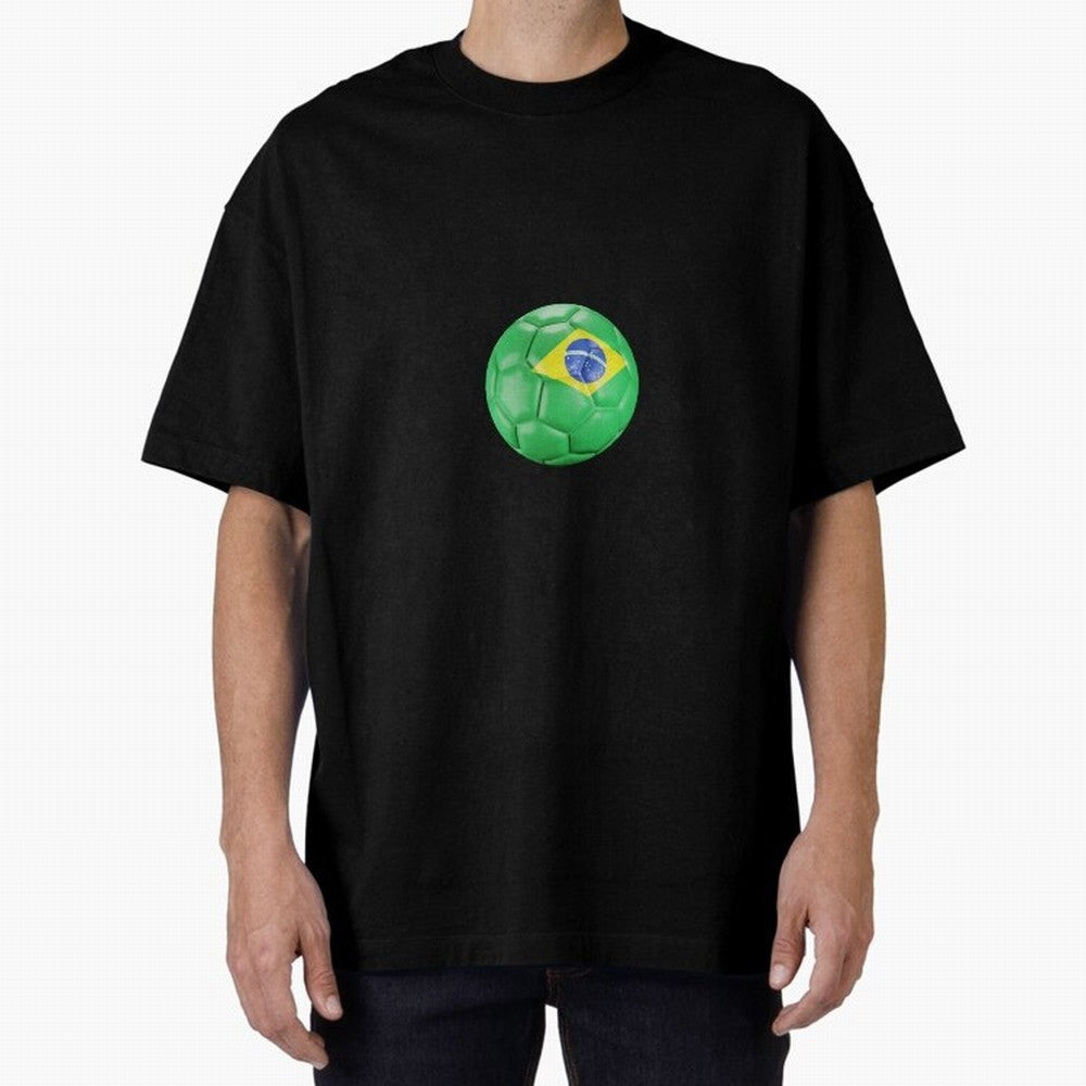 Brazil Oversized T-Shirt Show Love for Legendary Goals in FIFA World Cup 2026 Spirit, Filled with Germany, Neymar, Haaland and Cristiano Ronaldo, Goal Celebration Energy, Supporter Heritage, Football Icons and Worldwide Tournament Joy; Made for