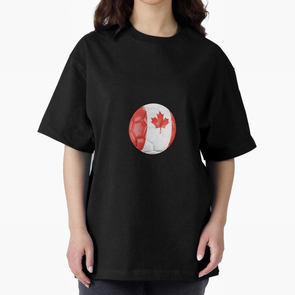 Canada Oversized T-Shirt Mark FIFA World Cup 2026 USA Canada Mexico for Fans of Neymar and England, France and Netherlands, Bringing Football Passion, Legendary Performances, Festival Vibes and Supporter Community; Made for Die Hard Supporters,