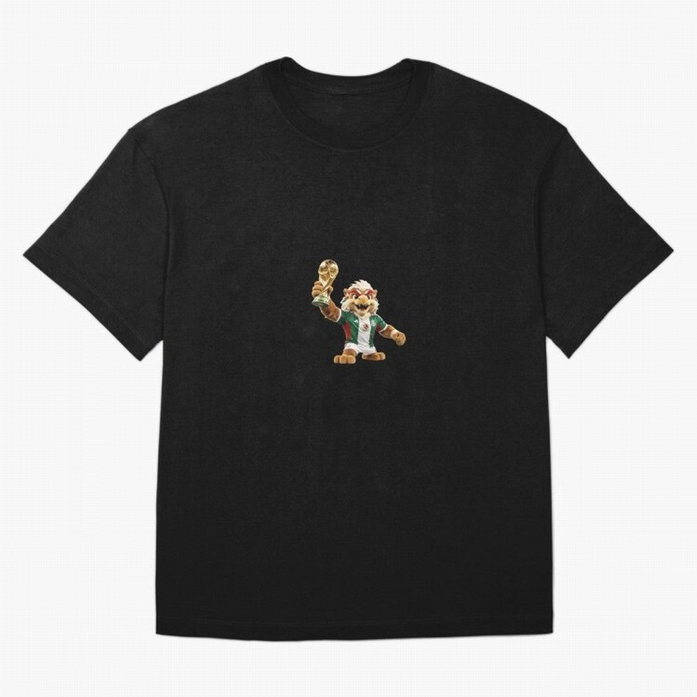 Mexico Soccer Mascot Champion - Mexican Football Victory Trophy 2026 Oversized T-Shirt Bring Champion Energy into the FIFA World Cup 2026 Group Stage Journey through Messi, CR7 and Mbappe Highlights, France Pride, Football Passion, Legendary
