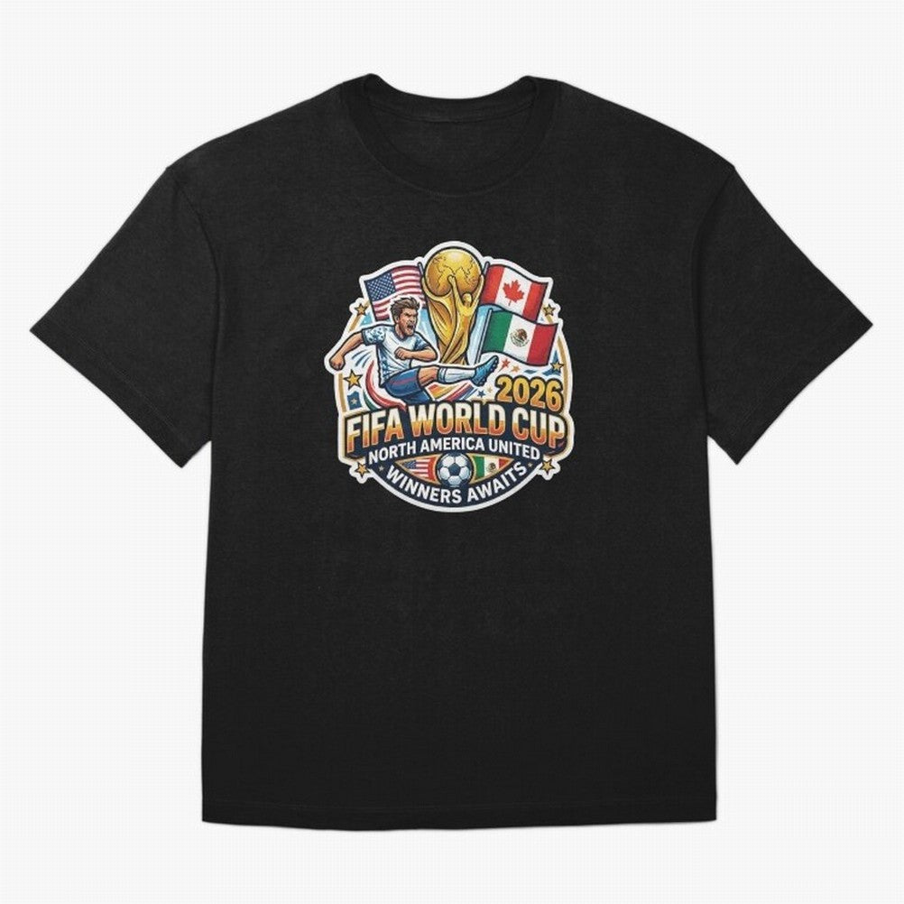 FIFA World Cup 2026 North America United Oversized T-Shirt Celebrate Global Passion for FIFA World Cup 2026 Spirit, Filled with Brazil, Neymar, Stadium Memories, Football Loyalty, International Chants and Championship Tradition; Made for Die Hard