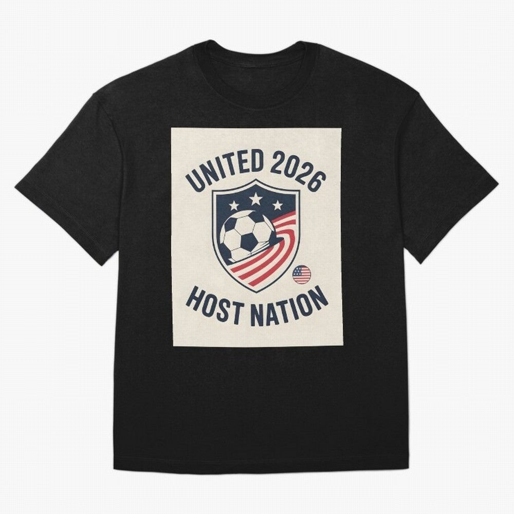 United 2026 USA World Cup Host Nation Soccer Crest T-Shirt Oversized T-Shirt Show Passion for the Stars of FIFA World Cup 2026 Featuring CR7, Portugal, Spain and Germany Energy, Stadium Memories, Football Loyalty, International Chants and