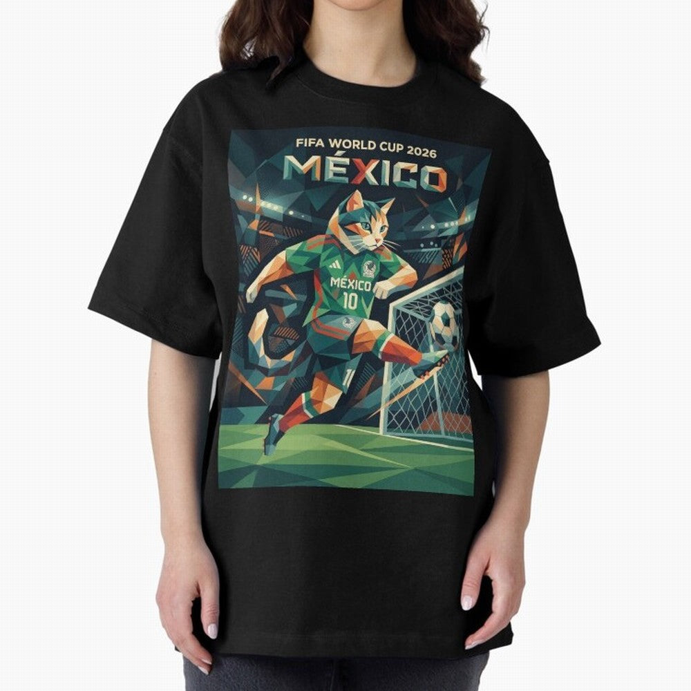 FIFA World Cup Mexico Oversized T-Shirt Carry the Dream of FIFA World Cup 2026 for Fans of Messi, CR7 and Mbappe and England, France and Netherlands, Bringing Worldwide Fan Energy, Dramatic Goals, Stadium Lights and Championship Celebrations; Ideal
