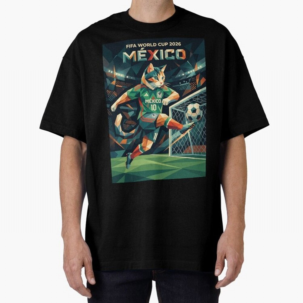 FIFA World Cup Mexico Oversized T-Shirt Carry the Dream of FIFA World Cup 2026 for Fans of Messi, CR7 and Mbappe and England, France and Netherlands, Bringing Worldwide Fan Energy, Dramatic Goals, Stadium Lights and Championship Celebrations; Ideal