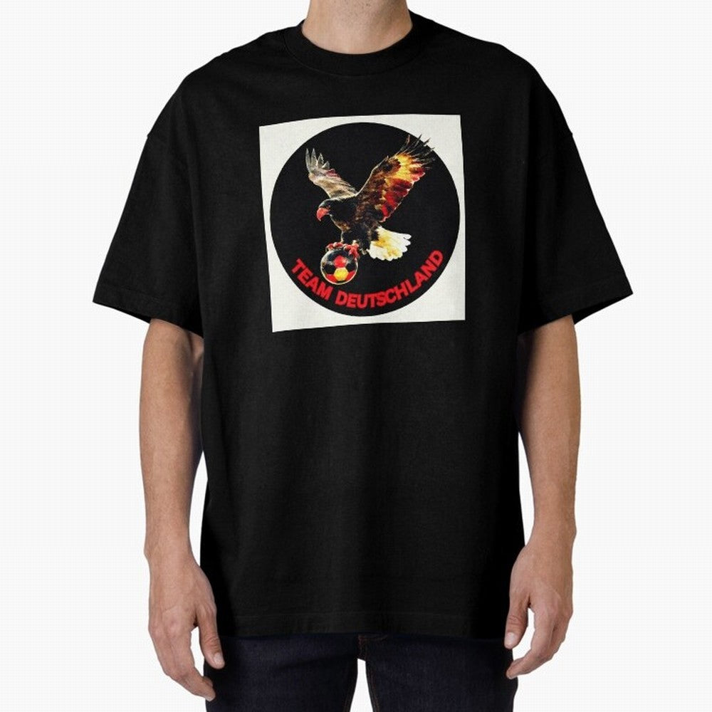 Eagle motif TEAM Germany Oversized T-Shirt Celebrate the Next Chapter of Global Football Passion for FIFA World Cup 2026 Group Stage, with Mbappe and Neymar, Argentina, Tournament Hype, Historic Matchups, Family Viewing Parties and Global Sports