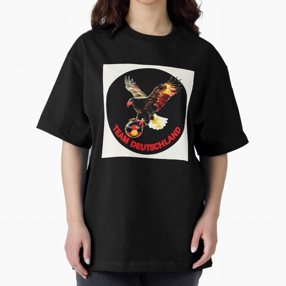 Eagle motif TEAM Germany Oversized T-Shirt Celebrate the Next Chapter of Global Football Passion for FIFA World Cup 2026 Group Stage, with Mbappe and Neymar, Argentina, Tournament Hype, Historic Matchups, Family Viewing Parties and Global Sports