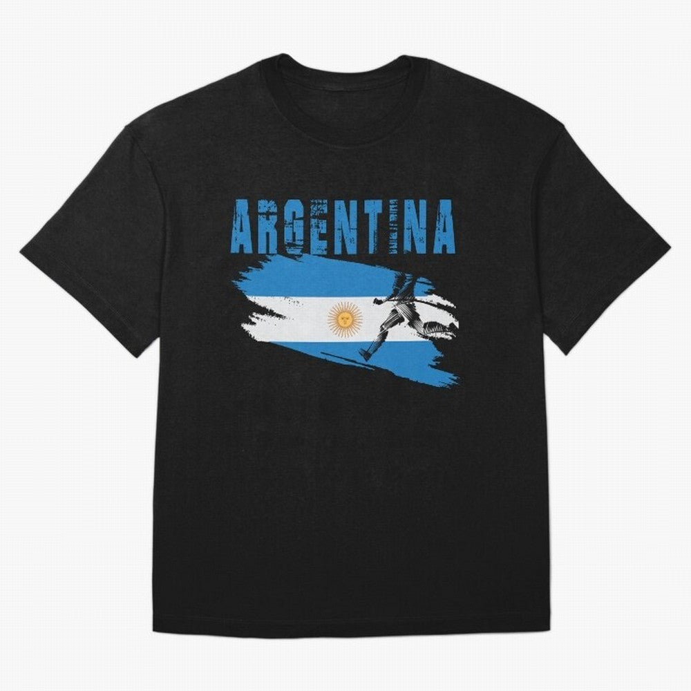 Argentina World Cup 2026 ¨C Pride in Motion Oversized T-Shirt Support Your Favorite Stars during FIFA World Cup 2026 USA Canada Mexico for Fans of Neymar and Portugal, Spain and Germany, Bringing Soccer Culture, Superstar Moments, National Team