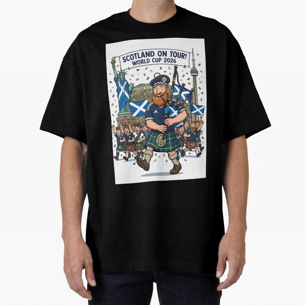 World Cup 2026 Tour Oversized T-Shirt Celebrate Global Passion for Match Day Hype around FIFA World Cup 2026 Group Stage, Mbappe, Netherlands, Stadium Chants, National Pride, Trophy Dreams and Unforgettable Football Memories; Made for Collectors