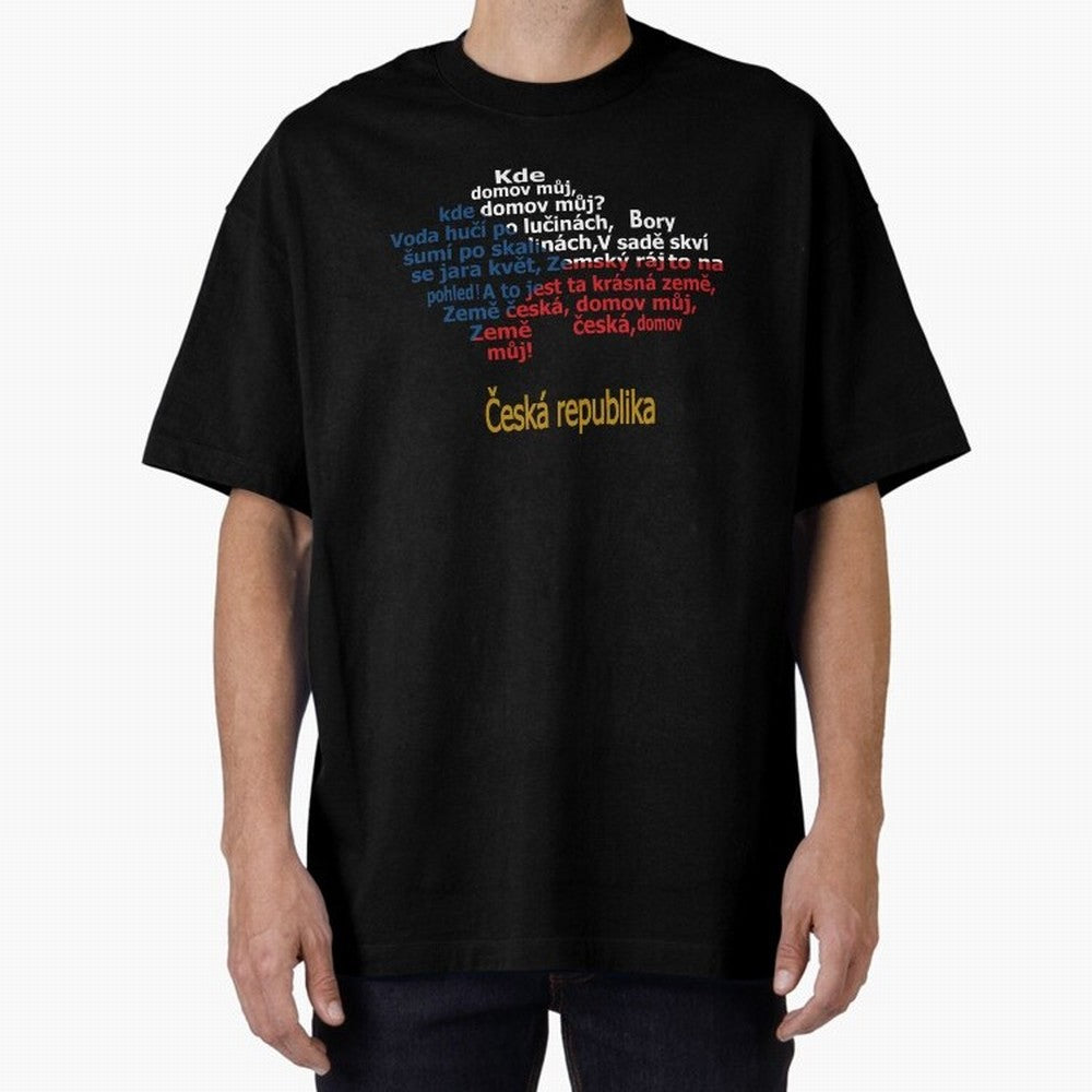 ?esk¨¢ republika (Anthem, map, and flag) Oversized T-Shirt Stand Out with Spirit from the FIFA World Cup 2026 Group Stage Journey through CR7 and Messi Highlights, Netherlands Pride, Soccer Culture, Superstar Moments, National Team Dreams and