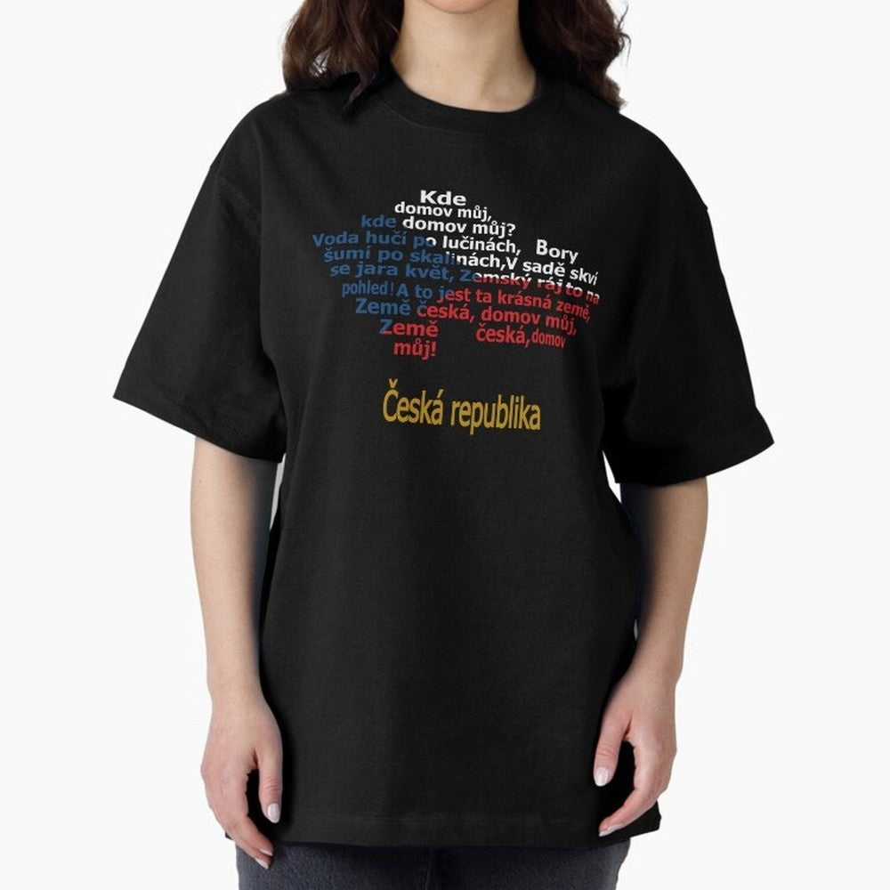 ?esk¨¢ republika (Anthem, map, and flag) Oversized T-Shirt Stand Out with Spirit from the FIFA World Cup 2026 Group Stage Journey through CR7 and Messi Highlights, Netherlands Pride, Soccer Culture, Superstar Moments, National Team Dreams and