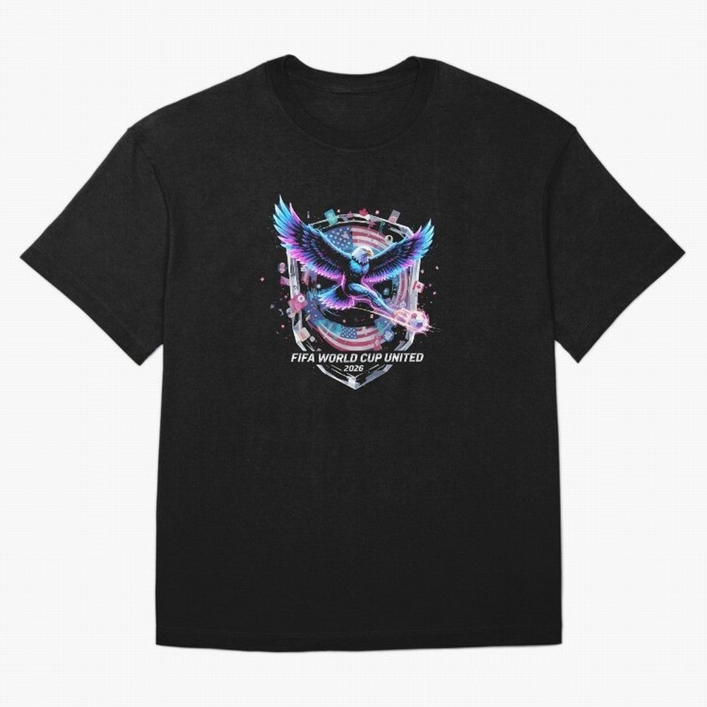FIFA World Cup 2026 United Eagle Soccer Art T-Shirt_86867742 Oversized T-Shirt Make Every Kick Count in FIFA World Cup 2026 Spirit, Featuring England and Germany, Mbappe, Worldwide Fan Energy, Dramatic Goals, Stadium Lights and Championship