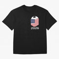Soccer 2026 USA in the breast pocket Oversized T-Shirt Discover FIFA World Cup 2026 USA Canada Mexico for Fans of Neymar and Portugal, Spain and Germany, Bringing Classic Soccer Heritage, Championship Pressure, Fan Loyalty and International Pride;