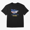 Cabo Verde Soccer Blue Shark Design Oversized T-Shirt Enjoy Global Football Passion for FIFA World Cup 2026 Group Stage, Connected to Neymar, Haaland and Cristiano Ronaldo, Germany, Global Supporter Spirit, Legendary Goals, National Colors and