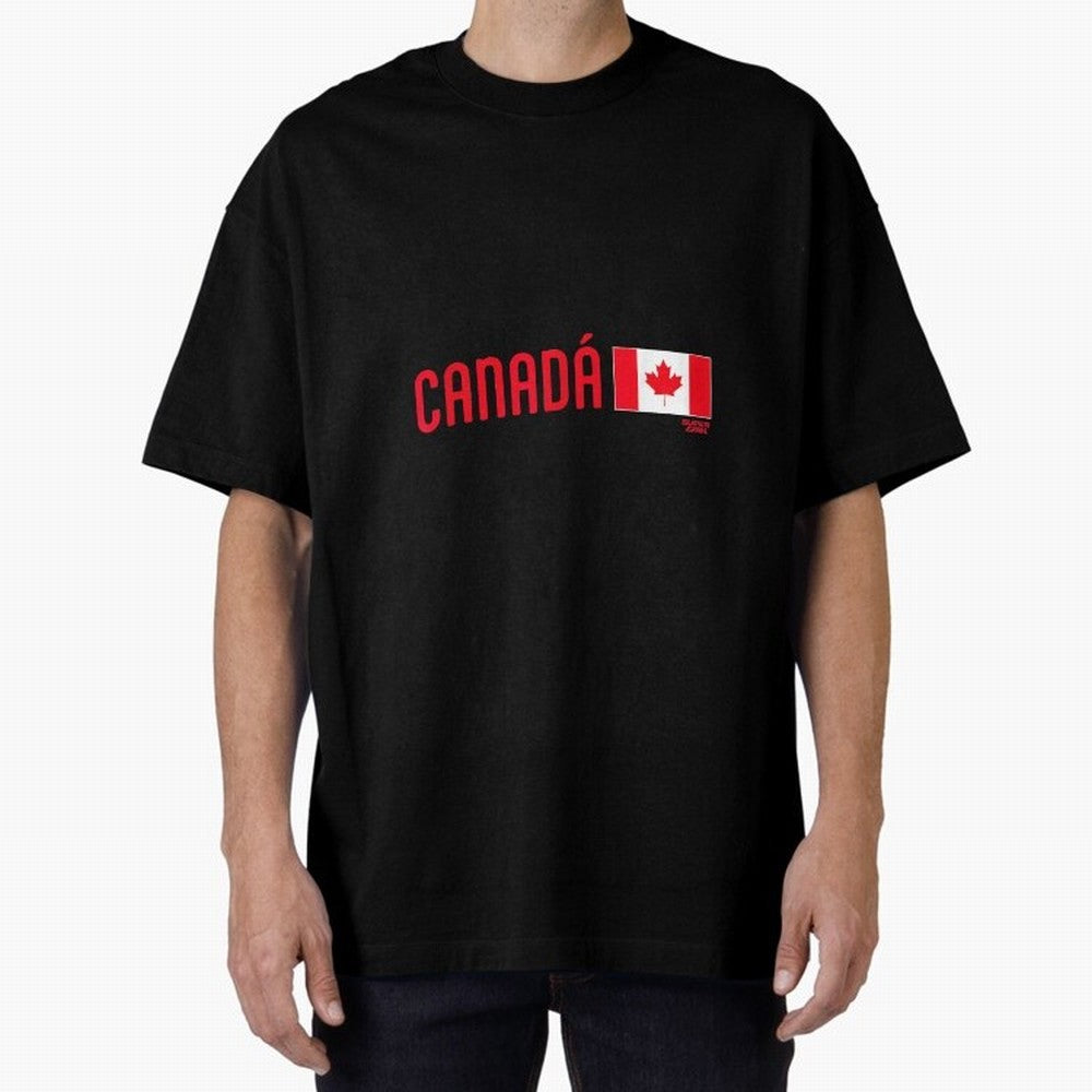 2026 Canada Soccer Fan World Cup Oversized T-Shirt Feel the Trophy Chase of Global Football Passion for FIFA World Cup 2026 Group Stage, with CR7 and Messi, England and Germany, Football Passion, Legendary Performances, Festival Vibes and Supporter