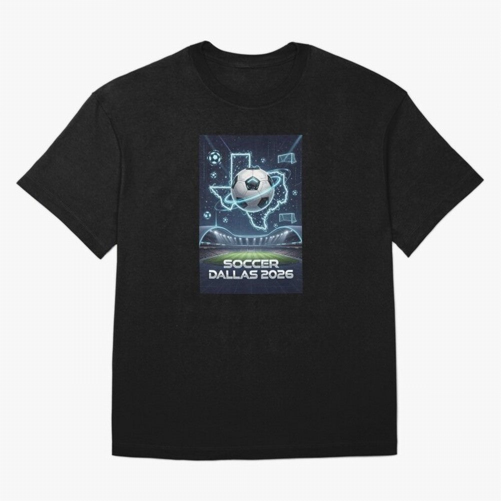 Dallas World Cup 2026 Oversized T-Shirt Celebrate the Next Chapter of Match Day Hype around FIFA World Cup 2026, Messi and Cristiano Ronaldo, France, Football History, Final Match Energy, Crowd Noise and Once in a Lifetime Moments; Perfect for