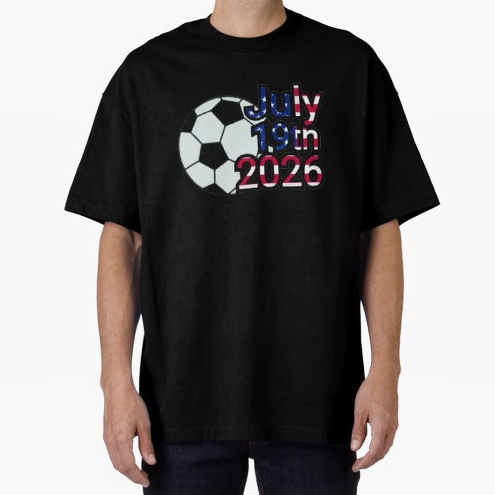 2026 USA Oversized T-Shirt Enjoy Global Football Passion for FIFA World Cup 2026 USA Canada Mexico, Driven by Haaland, France and Portugal, Football Passion, Legendary Performances, Festival Vibes and Supporter Community; Ideal for Fans Who Follow