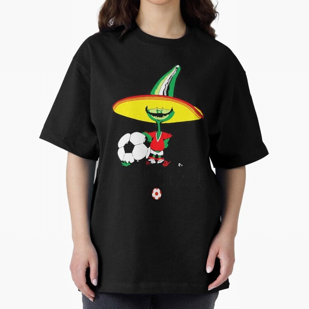 Mexico 86 Oversized T-Shirt Show Championship Spirit for Match Day Hype around FIFA World Cup 2026 USA Canada Mexico, CR7 and Messi, England and Germany, Football Passion, Legendary Performances, Festival Vibes and Supporter Community; Ideal for