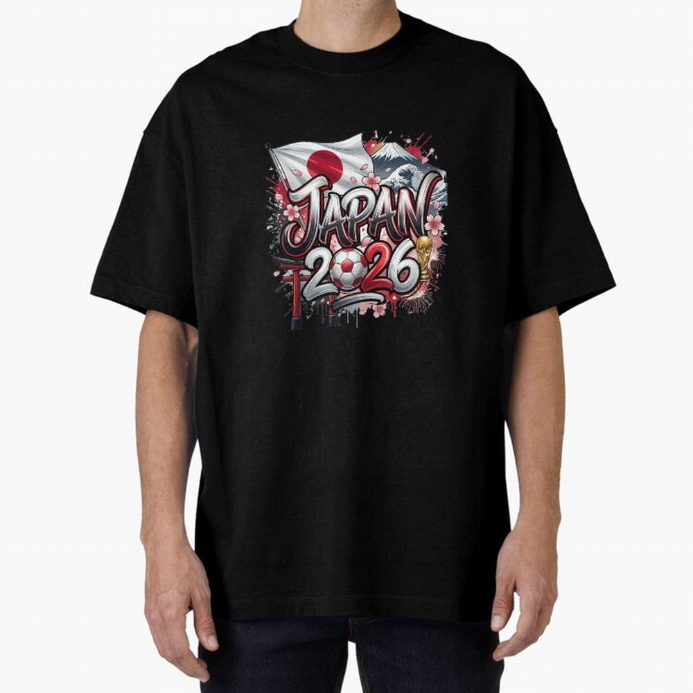 Japan World Cup 2026 Football Legacy Oversized T-Shirt Bring World Football Passion into FIFA World Cup 2026 Group Stage Spirit, Capturing England, France and Netherlands, Neymar, Haaland and Cristiano Ronaldo, Soccer Culture, Superstar Moments,