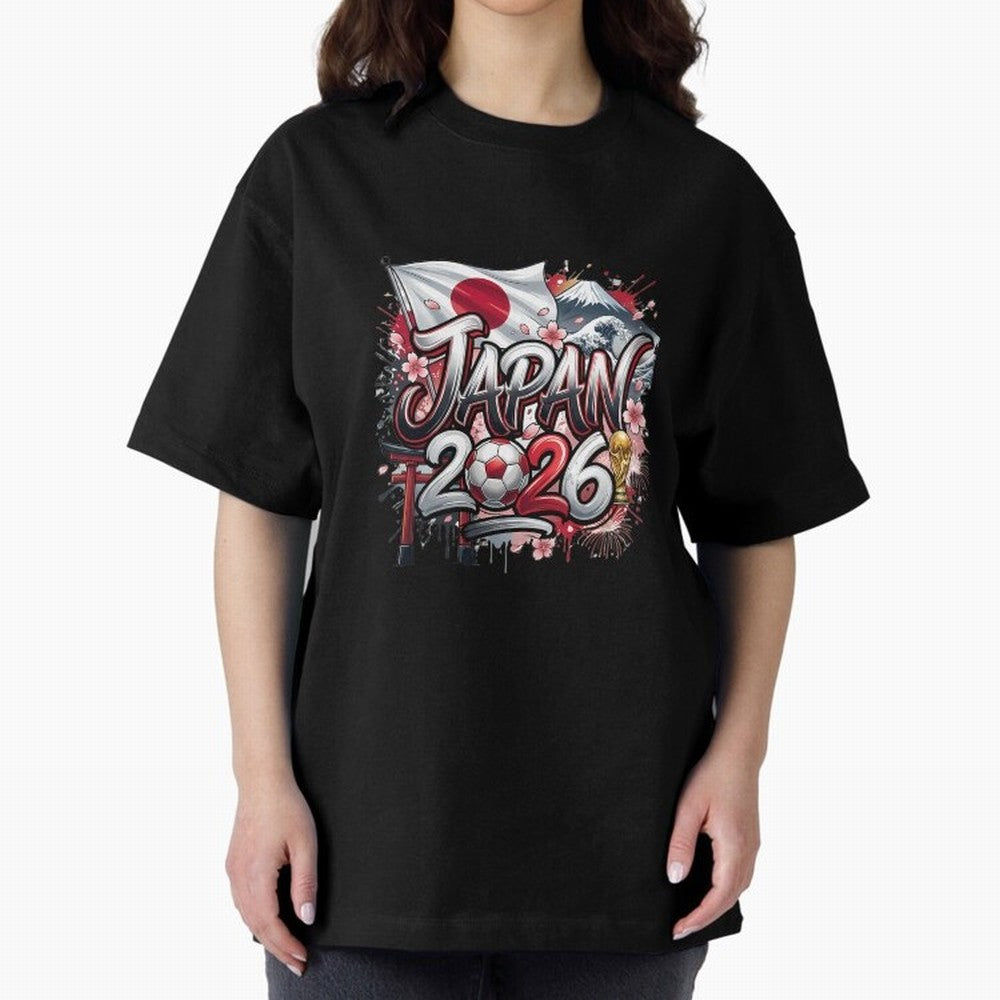 Japan World Cup 2026 Football Legacy Oversized T-Shirt Bring World Football Passion into FIFA World Cup 2026 Group Stage Spirit, Capturing England, France and Netherlands, Neymar, Haaland and Cristiano Ronaldo, Soccer Culture, Superstar Moments,