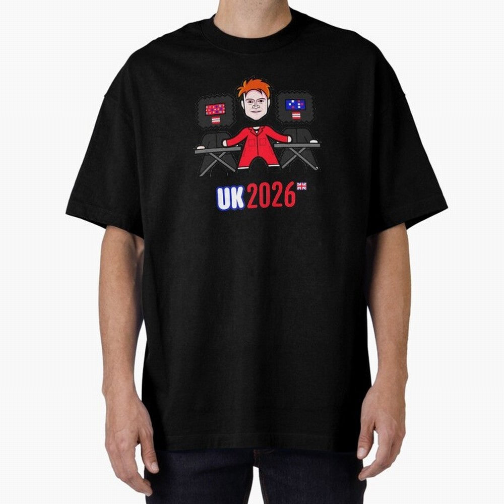 United Kingdom 2026 Oversized T-Shirt Capture FIFA World Cup 2026 for Fans of Neymar and Argentina and Brazil, Bringing Worldwide Fan Energy, Dramatic Goals, Stadium Lights and Championship Celebrations; Perfect for Supporters Who Want Bold