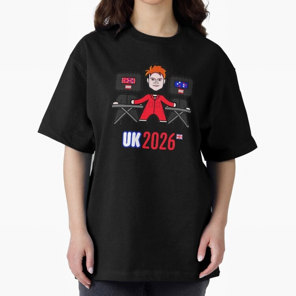 United Kingdom 2026 Oversized T-Shirt Capture FIFA World Cup 2026 for Fans of Neymar and Argentina and Brazil, Bringing Worldwide Fan Energy, Dramatic Goals, Stadium Lights and Championship Celebrations; Perfect for Supporters Who Want Bold