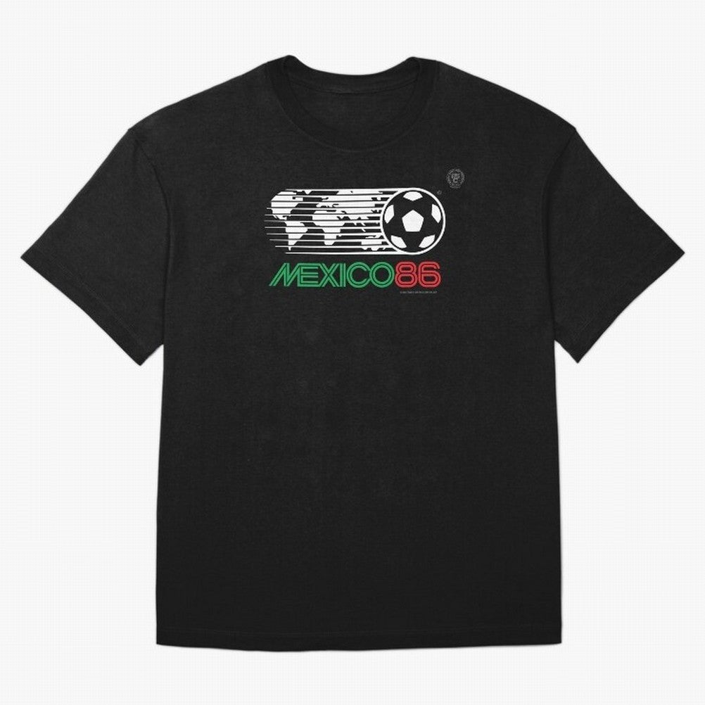 Mexico 86 Logo Tribute ¨C Retro Soccer World Cup Inspired Graphic | Vintage Mexican Football Art | Ruben Santiago Creative Oversized T-Shirt Show Up for the Glory of FIFA World Cup 2026 USA Canada Mexico for Fans of Cristiano Ronaldo and Spain,