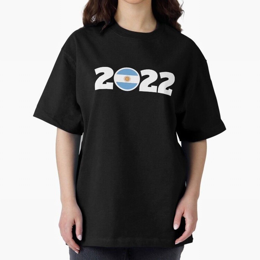 Argentina 2022 World Champions Three Stars Oversized T-Shirt Feel the Roar of FIFA World Cup 2026 Built around Neymar, Haaland and Cristiano Ronaldo, Spain and Netherlands Energy, Match Day Excitement, Supporter Culture, Golden Goals and Global