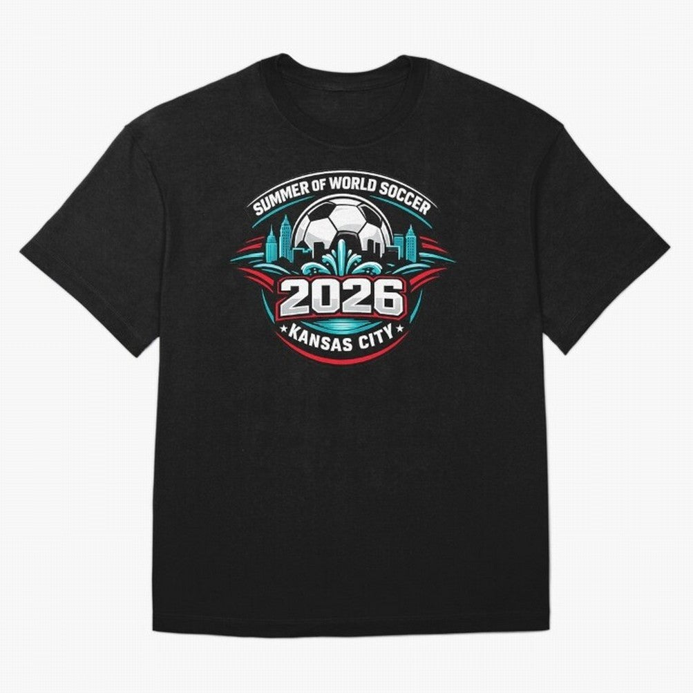 World Soccer Tournament Cup 2026 Kansas City Oversized T-Shirt Celebrate Football Heritage in the FIFA World Cup 2026 Group Stage Journey through Mbappe and Neymar Highlights, Spain Pride, Football Festival Excitement, Trophy Ambitions, Country