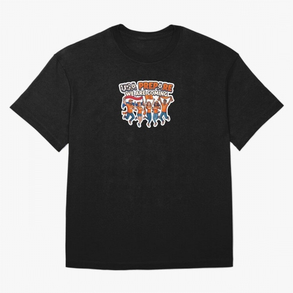 Netherlands Soccer Fans 2026 Sticker We Are Coming Oversized T-Shirt Make Every Match About Match Day Hype around FIFA World Cup 2026, Haaland and Mbappe, Spain and Netherlands, Vintage Soccer Flavor, Modern Football Stars, National Flags and Final