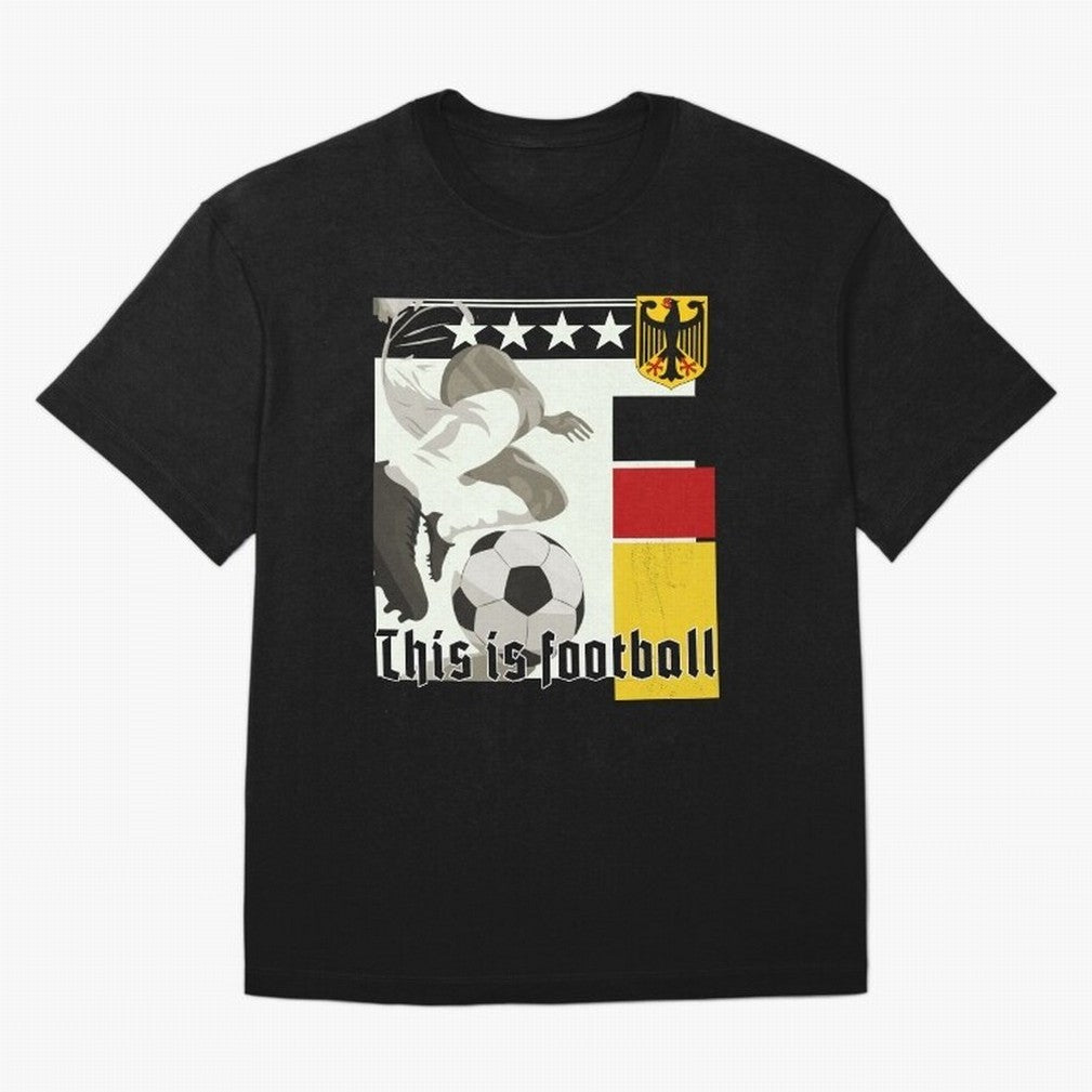 This is football! Fan Design Germany 2026 Oversized T-Shirt Feel FIFA World Cup 2026 USA Canada Mexico for Fans of Neymar, Haaland and Cristiano Ronaldo and England and Germany, Bringing Soccer Culture, Superstar Moments, National Team Dreams and