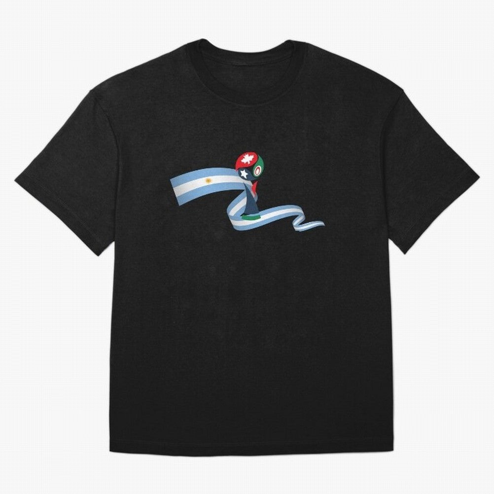 World Cup 2026 Team Argentina Oversized T-Shirt Experience FIFA World Cup 2026 Group Stage Spirit, Centered on Portugal, Spain and Germany, CR7 and Messi, Stadium Chants, National Pride, Trophy Dreams and Unforgettable Football Memories; Created