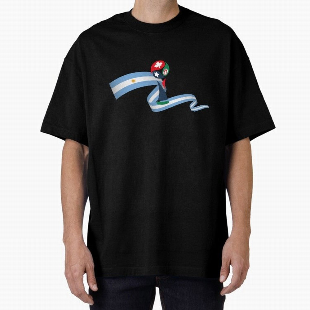 World Cup 2026 Team Argentina Oversized T-Shirt Experience FIFA World Cup 2026 Group Stage Spirit, Centered on Portugal, Spain and Germany, CR7 and Messi, Stadium Chants, National Pride, Trophy Dreams and Unforgettable Football Memories; Created