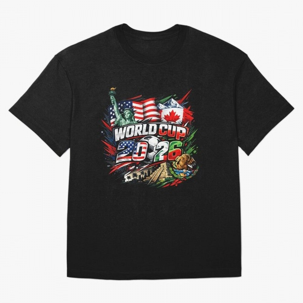 2026 North America Football Championship Oversized T-Shirt Share FIFA World Cup 2026 Group Stage Built around Haaland, Portugal Energy, Football Festival Excitement, Trophy Ambitions, Country Rivalries and Star Player Buzz; Perfect for People Who