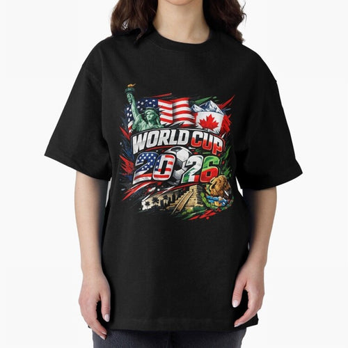 2026 North America Football Championship Oversized T-Shirt Share FIFA World Cup 2026 Group Stage Built around Haaland, Portugal Energy, Football Festival Excitement, Trophy Ambitions, Country Rivalries and Star Player Buzz; Perfect for People Who